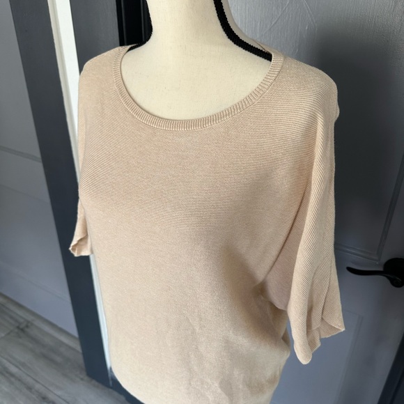 Quince Lightweight Cotton Cashmere Link-Stitch Dolman Sweater - Size S - Picture 8 of 11
